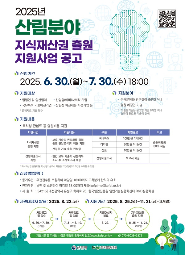 포스터_2025년 산림분야 지식재산권 출원 지원사업 공고.jpg