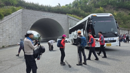 박은식 산림청장, 백두대간 이화령서 산불예방 캠페인 전개