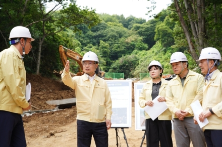 박은식 산림청장, 군산 산사태취약지역 현장점검