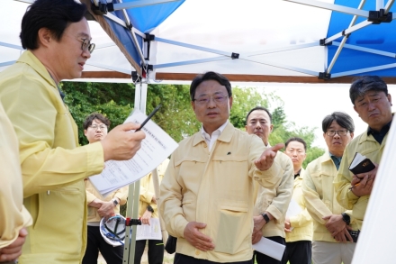 박은식 산림청장, 군산 소나무재선충병 방제사업장 안전점검