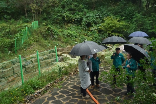 임상섭 산림청장, 9.20 ⁓ 9.22일 집중호우 대비 울주 산사태 복구지 현장 점검