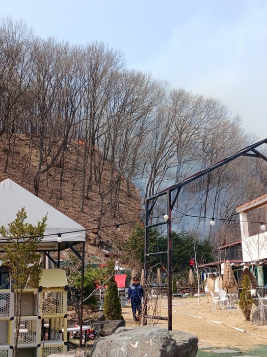 산림당국 충북 청주 산불.. 진화완료